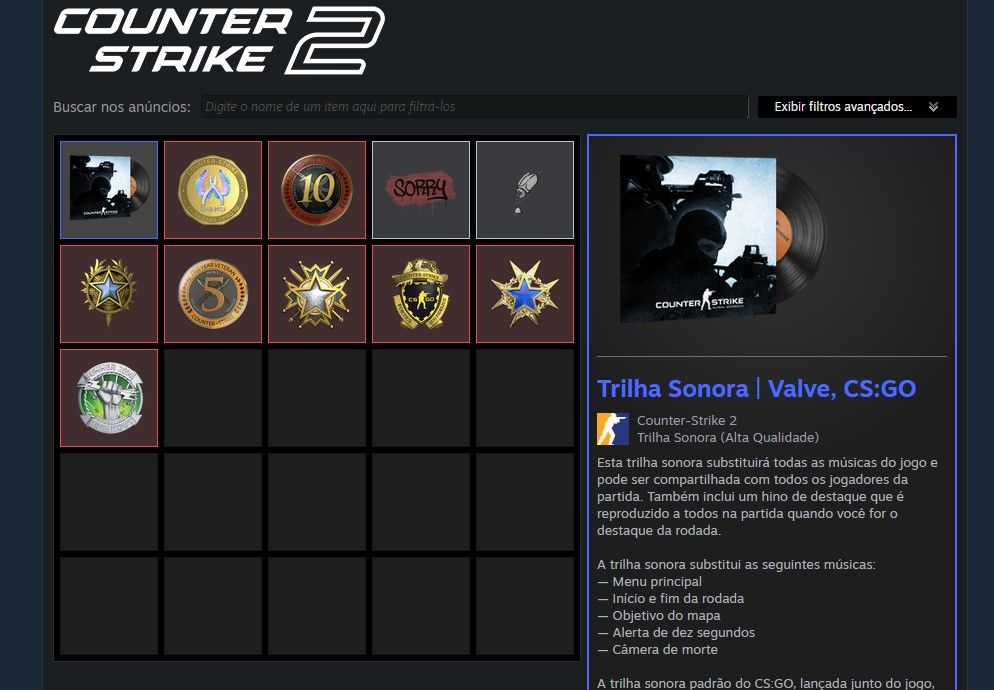 Conta cs2 prime com medalhas raras + dados