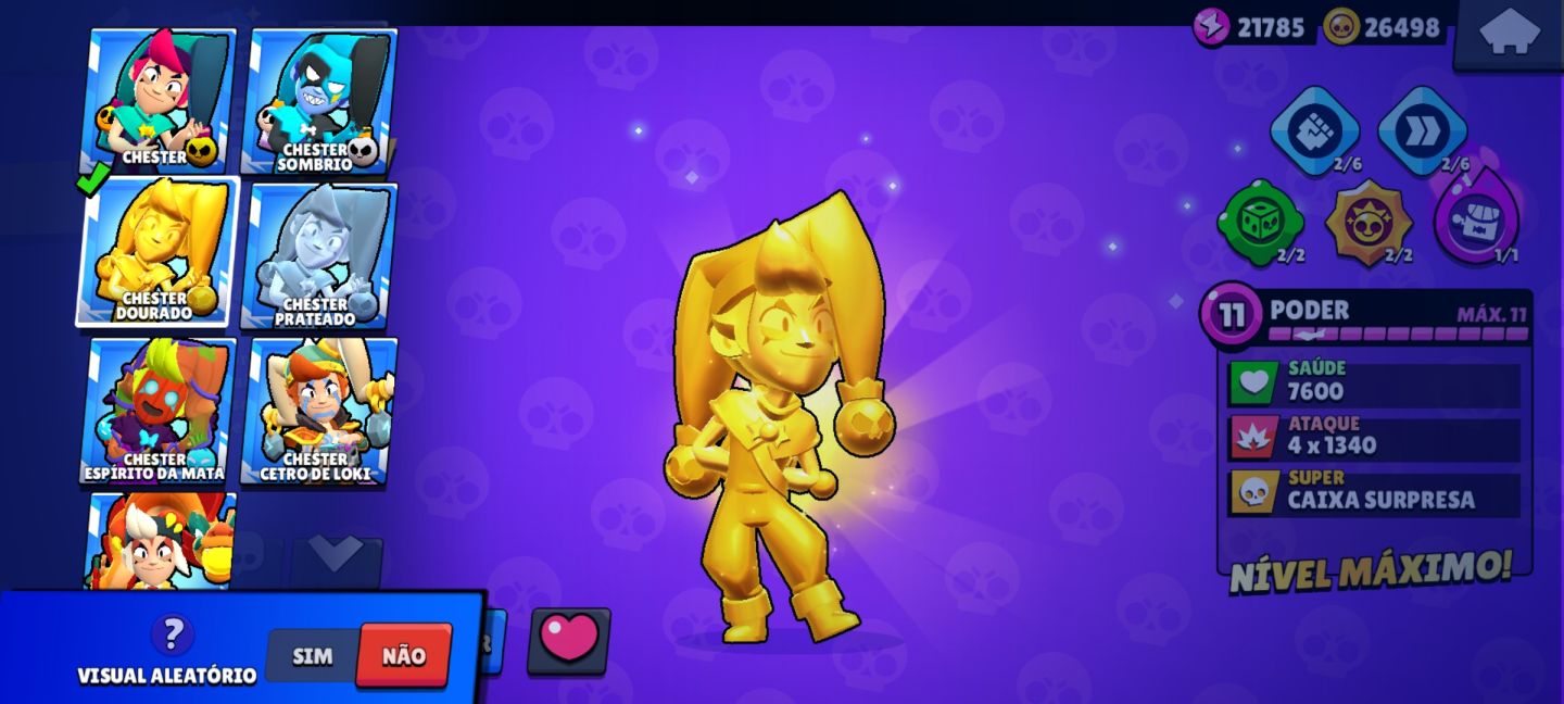 Conta Brawl Stars 28k | 289 SKINS (6 Lendárias + 3 Hipercargas) | Único Dono