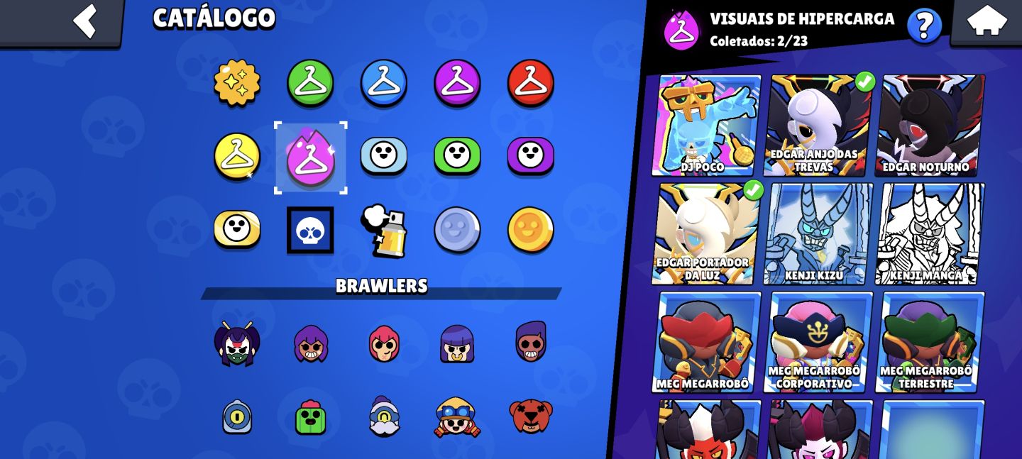 Conta de Brawl Star com muitas skins boas e Prestígio 3 (preço negociável!)