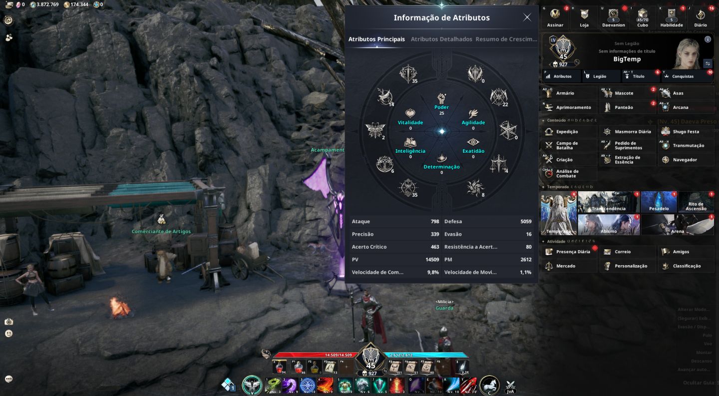 LEVEL 45 | TEMPLARIO | SA ZIKEL | RUSHADO MAIN QUEST | FULL ACESSO
