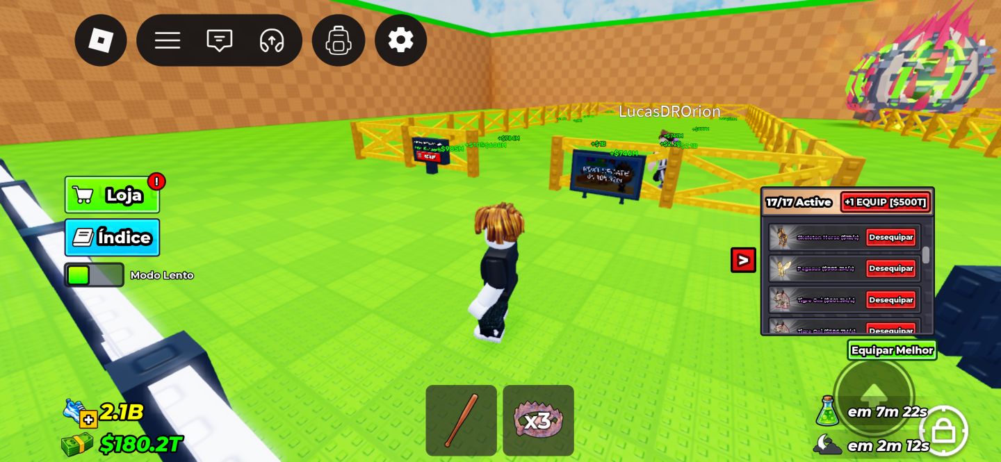 GÁRGULA+EQUINOX|MÍT:PÉGASO+2 TIGRE ONI|TRILHA x20|$166T|17/17|N11|ROBUX INVESTID