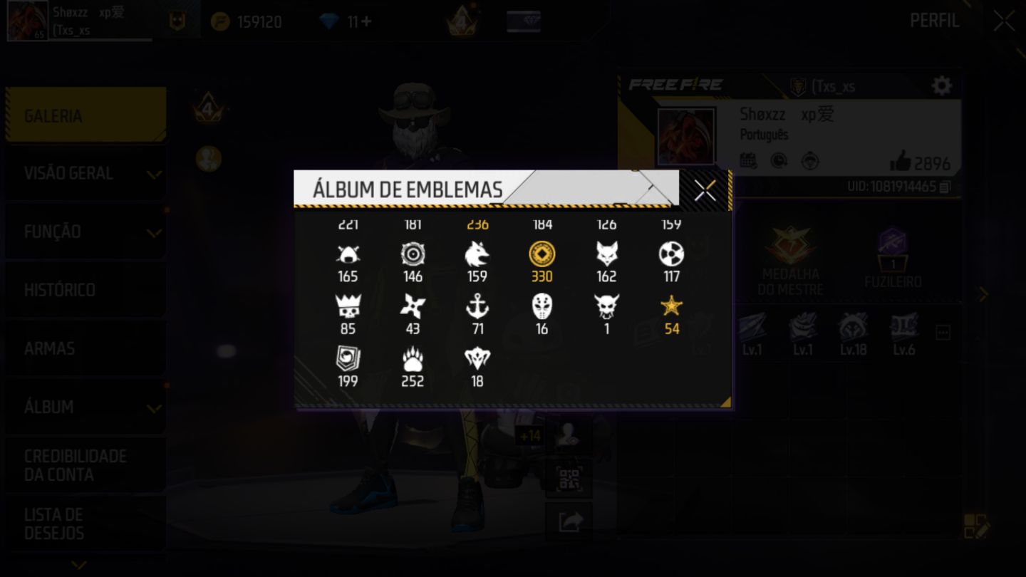 CONTA DE FREE FIRE