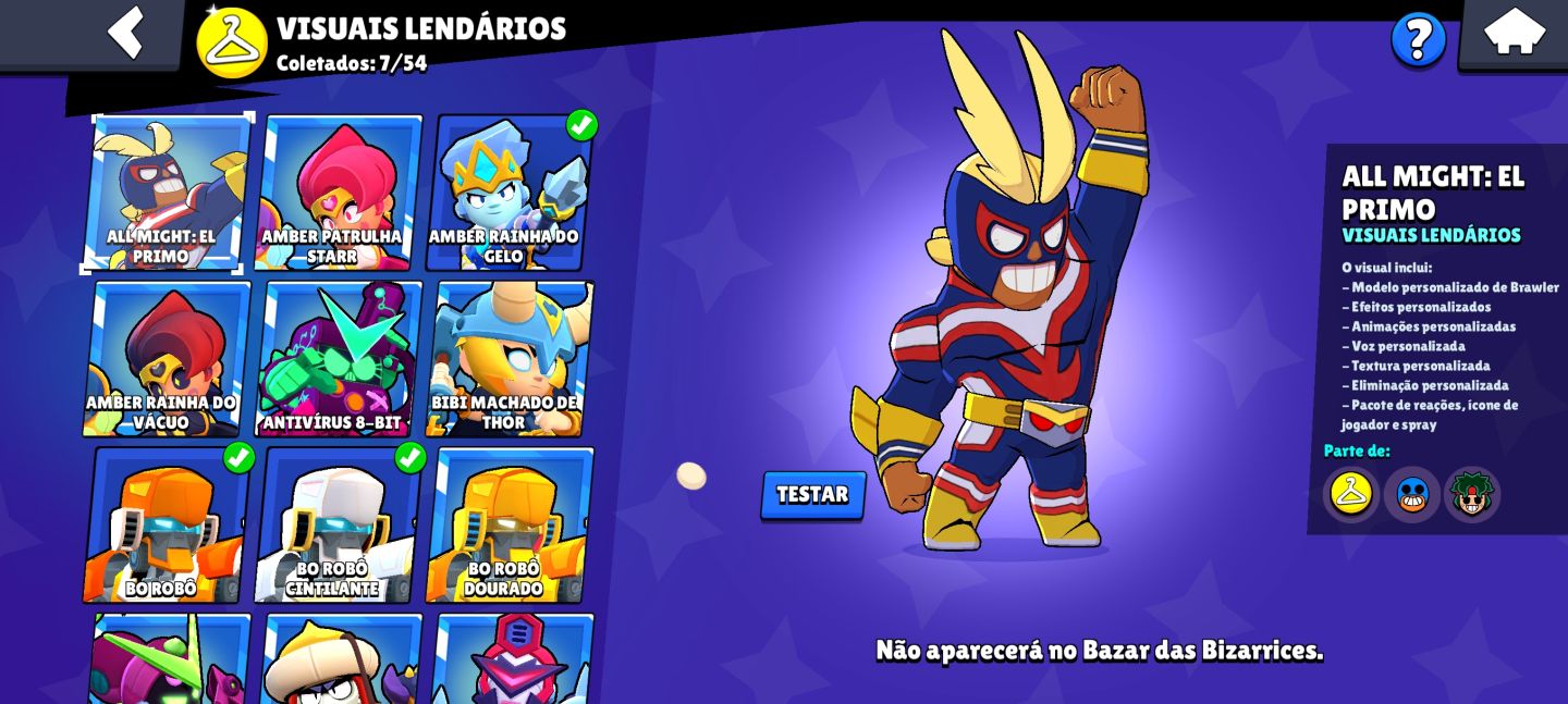 VER DESCRIÇÃO!!!Brawl Stars 60K | 100/105 Brawlers | Gemas e Skins Raras