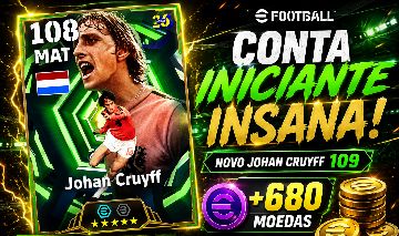 CONTA INICIANTE - JOHAN CRUYFF + 680 MOEDAS