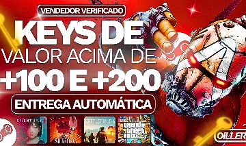 Keys Steam de jogos acima de R$200,00 e R$100,00 + Brinde (Entrega Automatica!!)