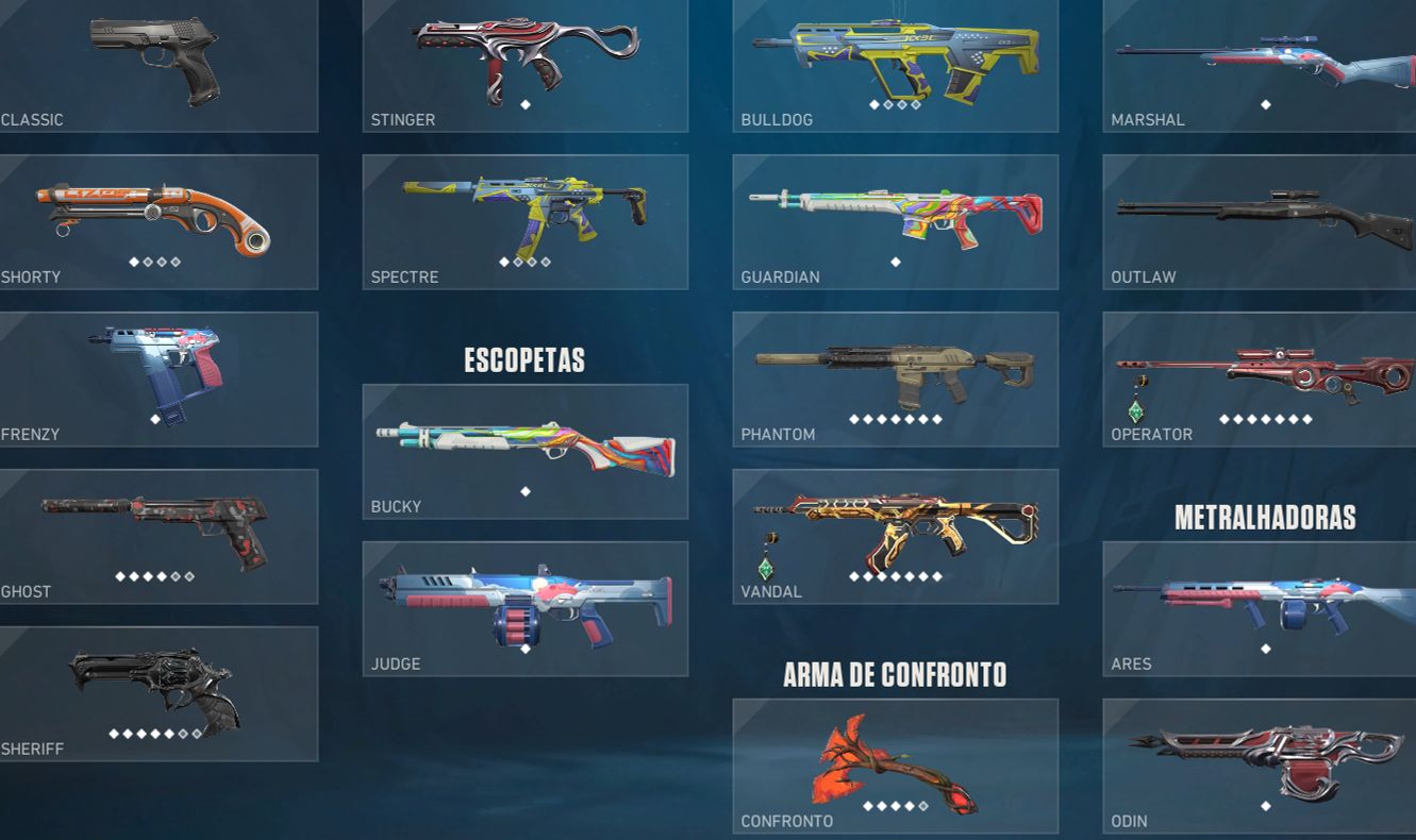 CONTA VALORANT COM MUITAS SKINS!!