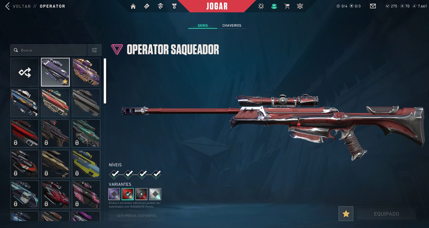 CONTA VALORANT ASCENDENTE 1 | SKINS PREMIUM + FACA VARIADAS + 3.300 investidos