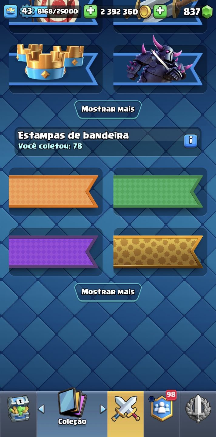 Conta Clash Royale 2019 / 8400 Troféus / Nível 43 / E muito mais!
