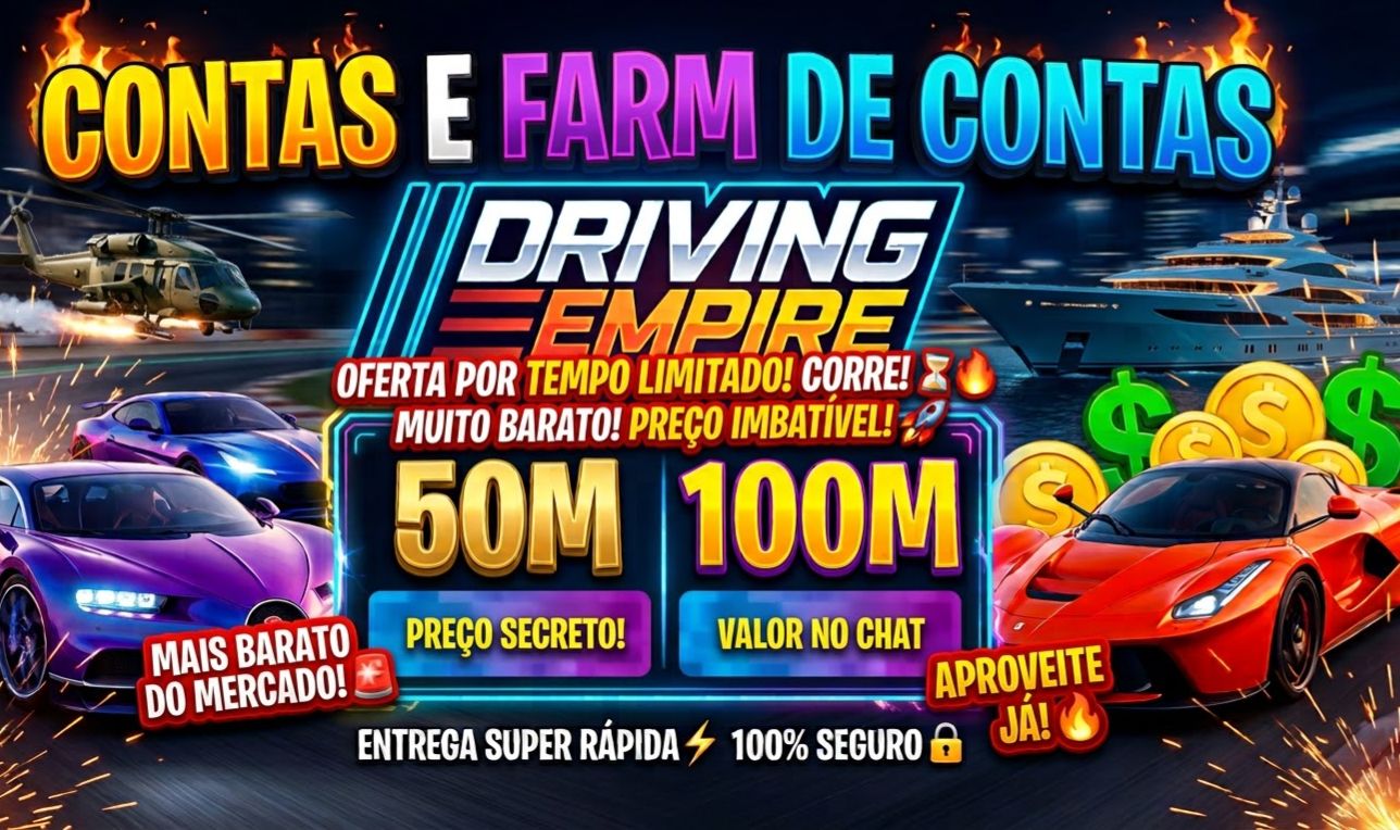 Contas Driving Empire | MUITO DINHEIRO (Cash) & Carros