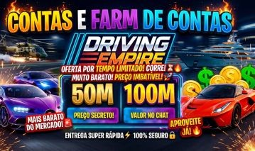 Contas Driving Empire | MUITO DINHEIRO (Cash) & Carros