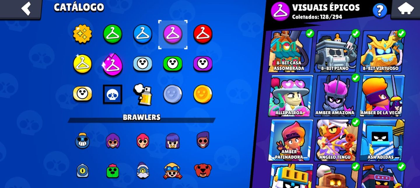 CONTA BRAWLSTARS 59K DE TROFEUS, 105 BRAWLERS + CLASH ROYALE