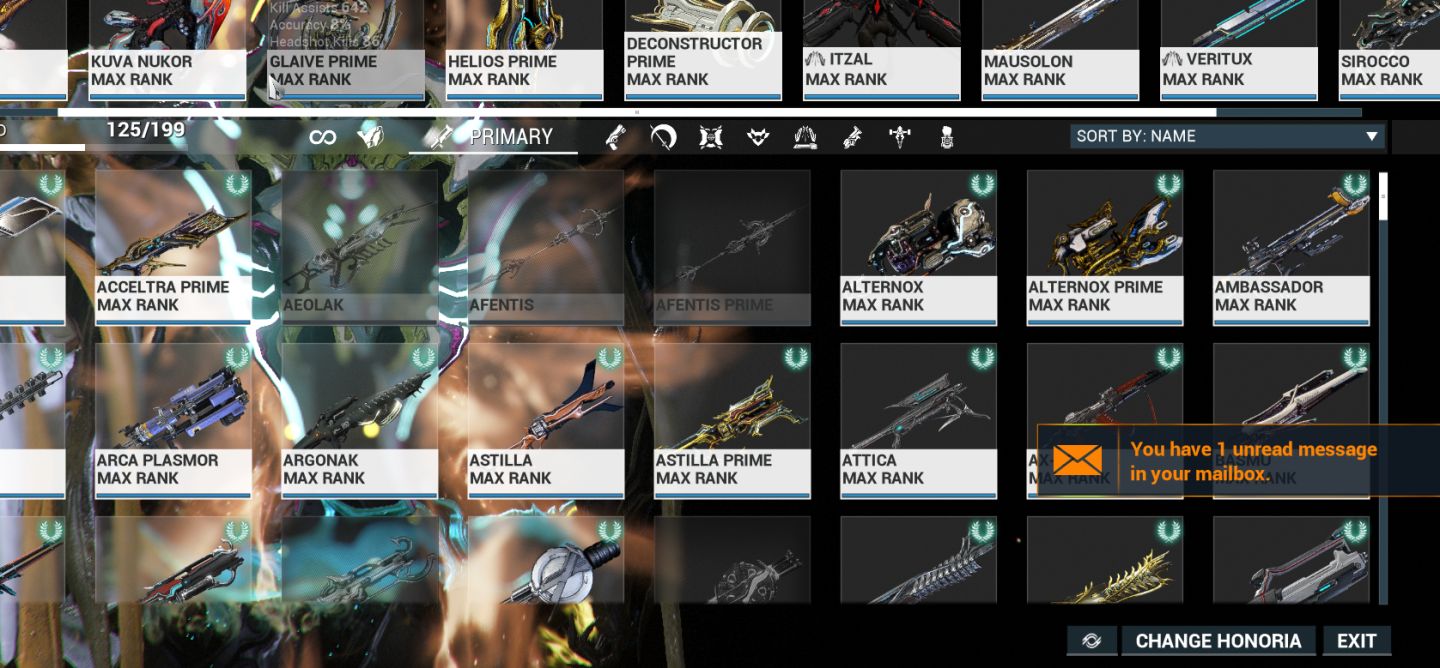 Conta warframe mr 30 prime e armas meta conteudo end game