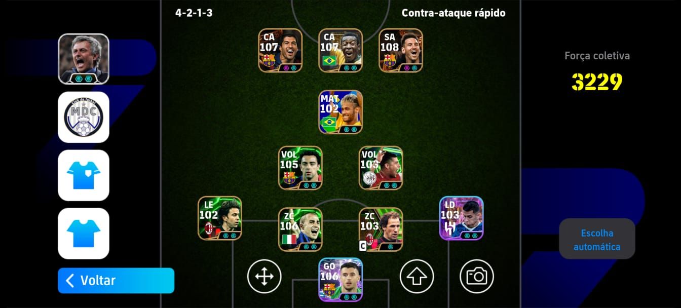 CONTA DE EFOOTBALL. Pele legend, Suarez big three, Messi big three blitz curler.