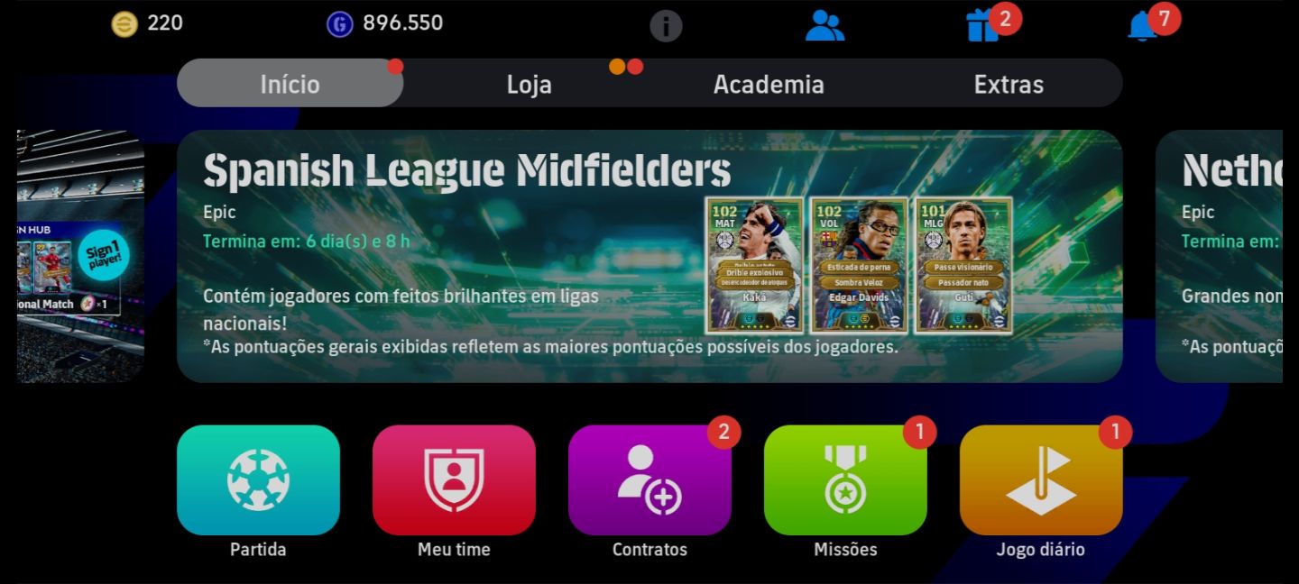 Conta eFootball + Aguero Epico + Gerrard + Yamal 102 + Messi 102 + 220 Moedas