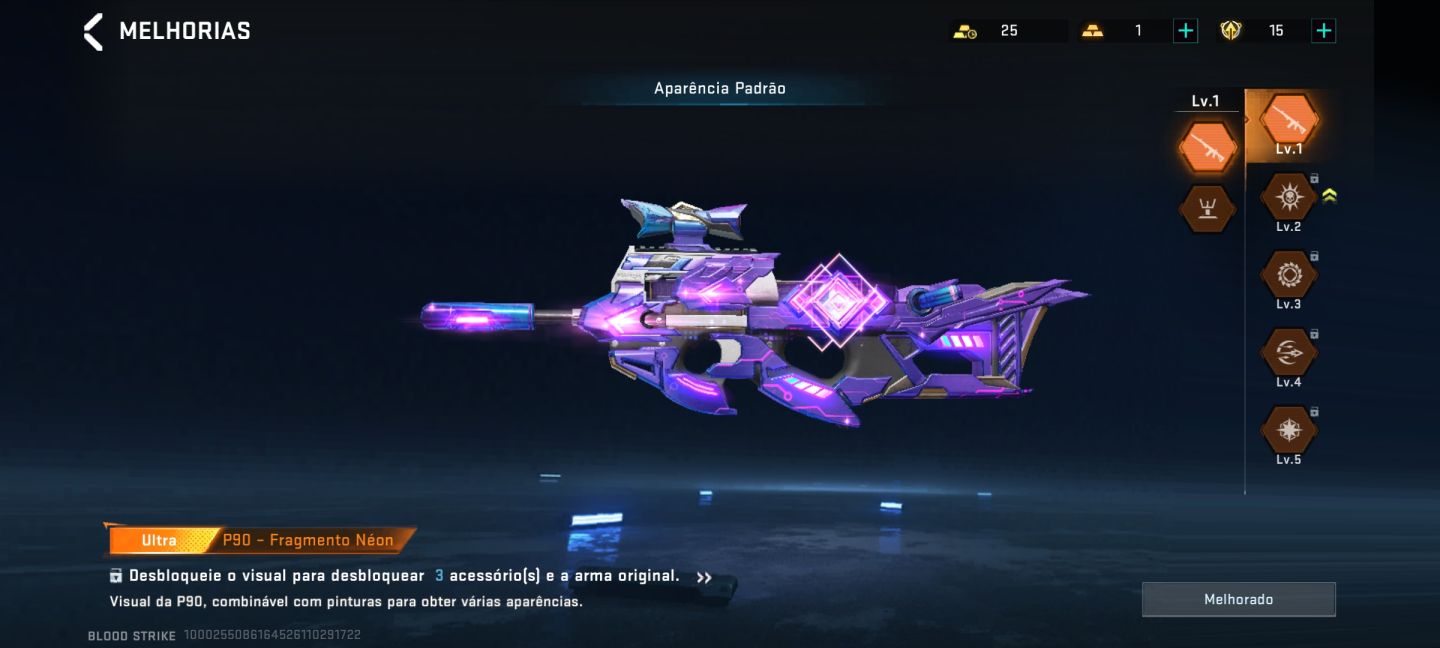 CONTA BLOOD STRIKER COM MP5 E SPEAR ETERNO