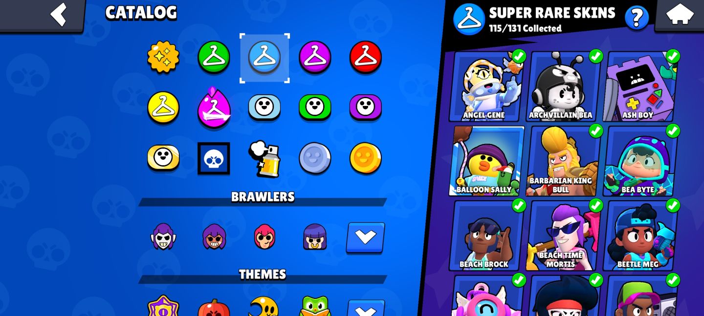 CONTA DE BRAWL STARS COM 107 PERSONAGENS
