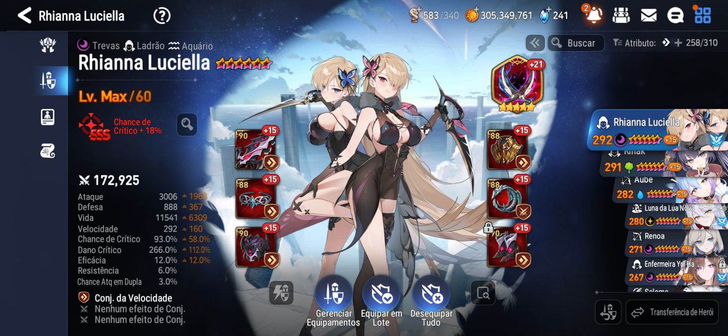 EPIC SEVEN - CONTA COM LISETTE E MUITOS OUTROS ML