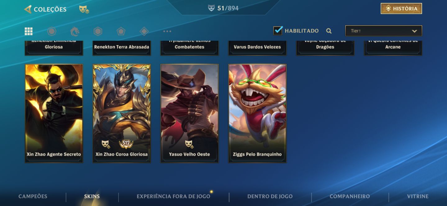 Conta Wild Rift || 51 skins (2 lendárias) || 87 campeões