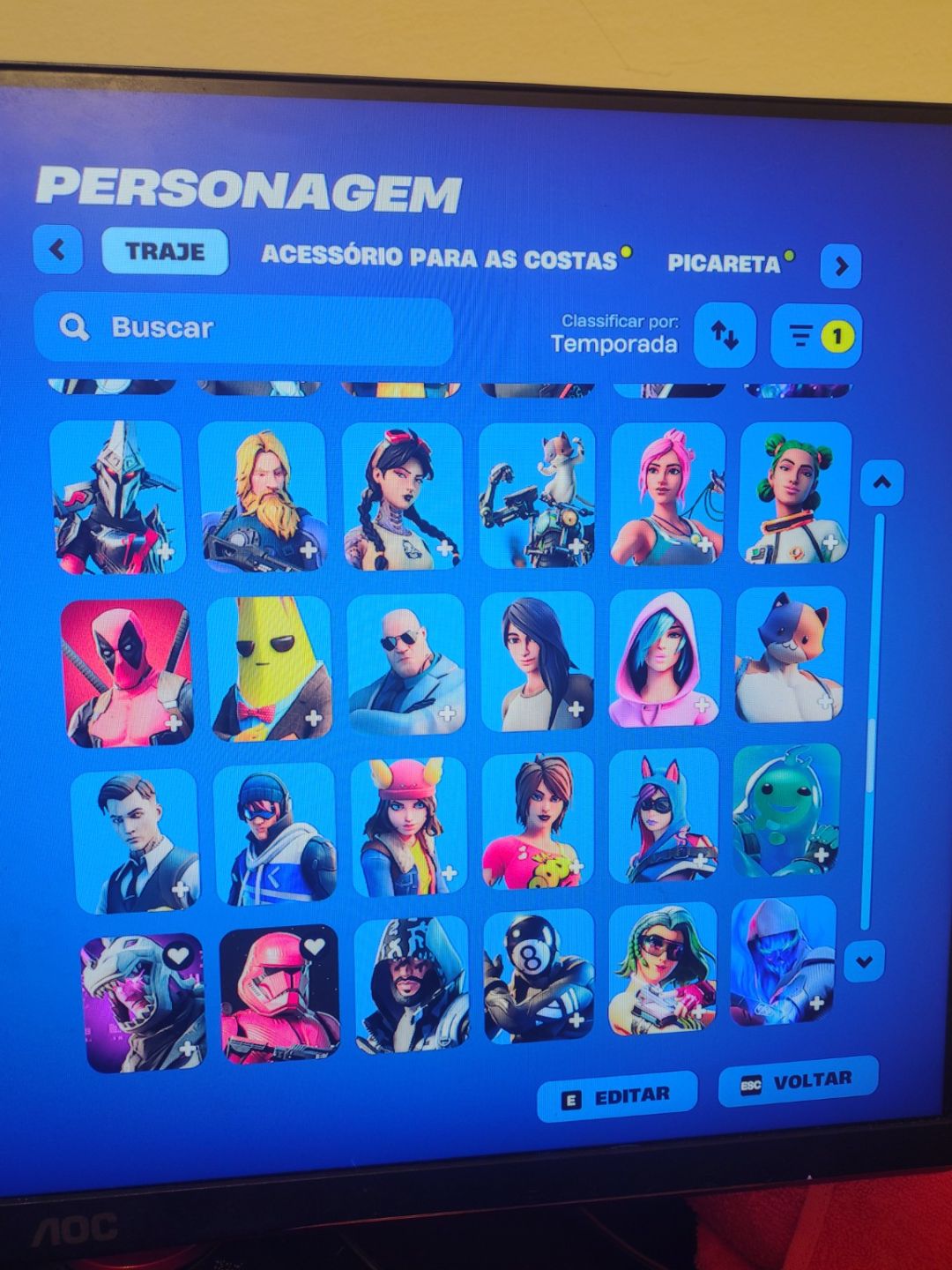 CONTA RARA FORTNITE 2017