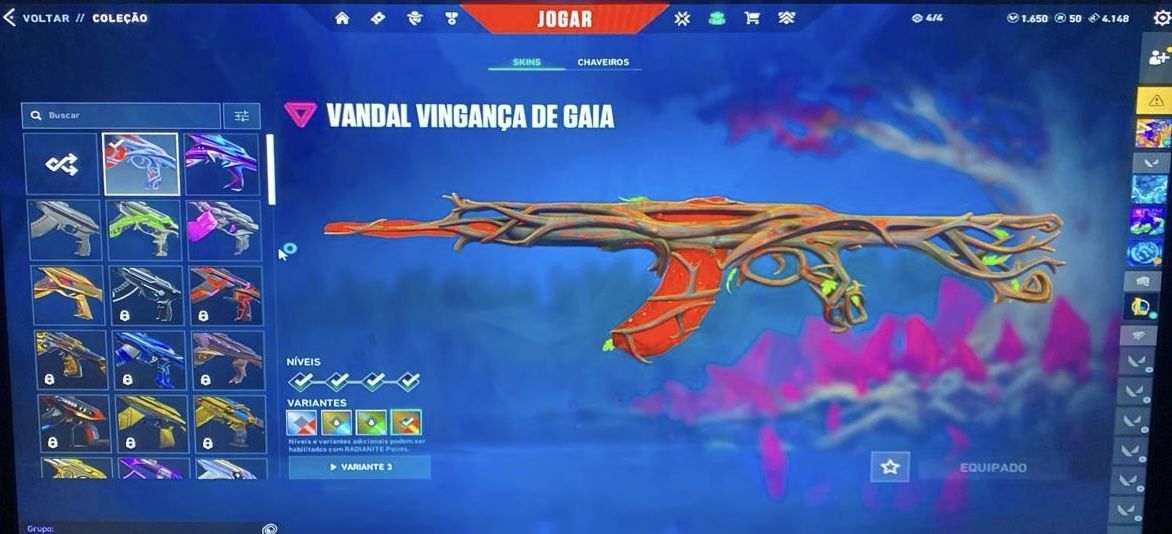1,6k gastos Conta valorant bastante skin