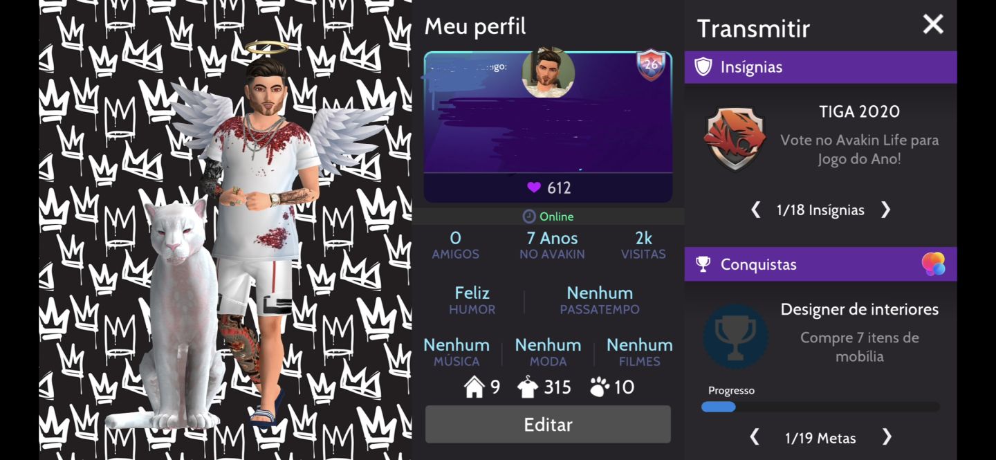 CONTA AVAKIN COM ASA E +2 CONJUNTOS