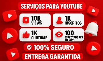 Youtube | Oferta Imbatível! Inscritos, Curtidas e Views ADS no YouTube!