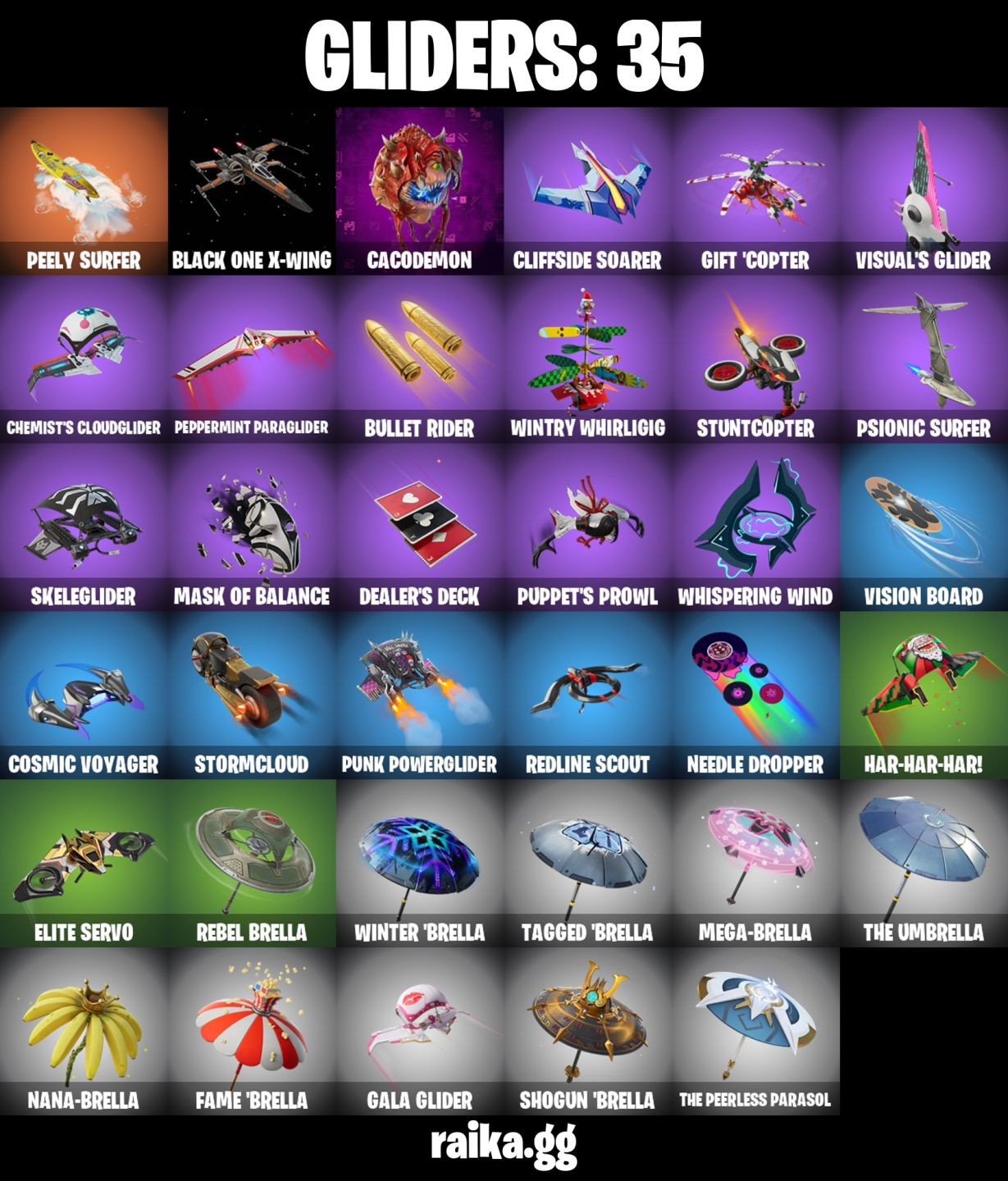 9 Skins - cobalt snowfoot, santa dogg, izuku midoriya, 600 vbucks