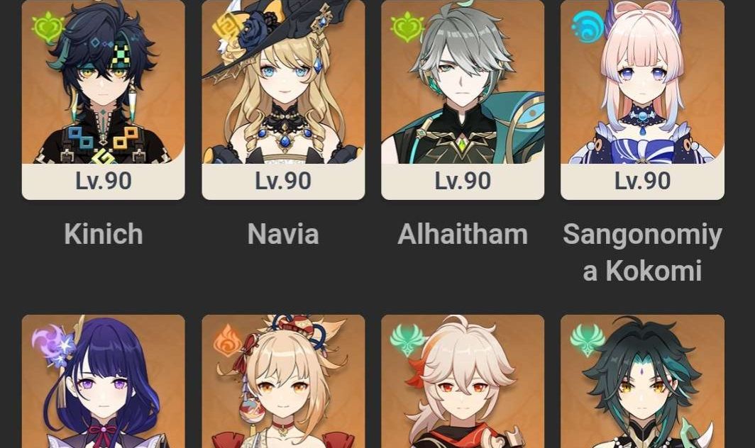 CONTA HOYO ZZZ, Honkai & GENSHIN AR 57, T5: 17 (Raiden, Mavuika, Furina, ...)