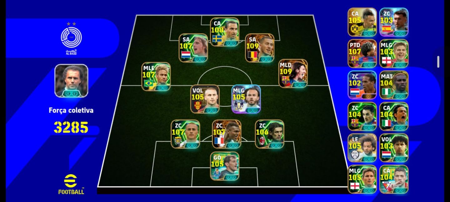 CONTA EFOOTBALL MOBILE META 3285 FORÇA, YAMAL E MESSI BIG TIME