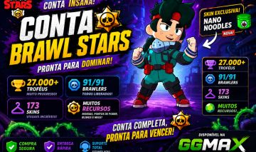 CONTA BRAWL PERFEITA PRA VOCÊ INICIAR, COM 78 BRAWLERS 173 SKINS E 27K DE TROFÉU
