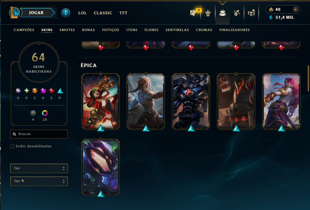 Conta de LoL Esmeralda 4 FA único dono