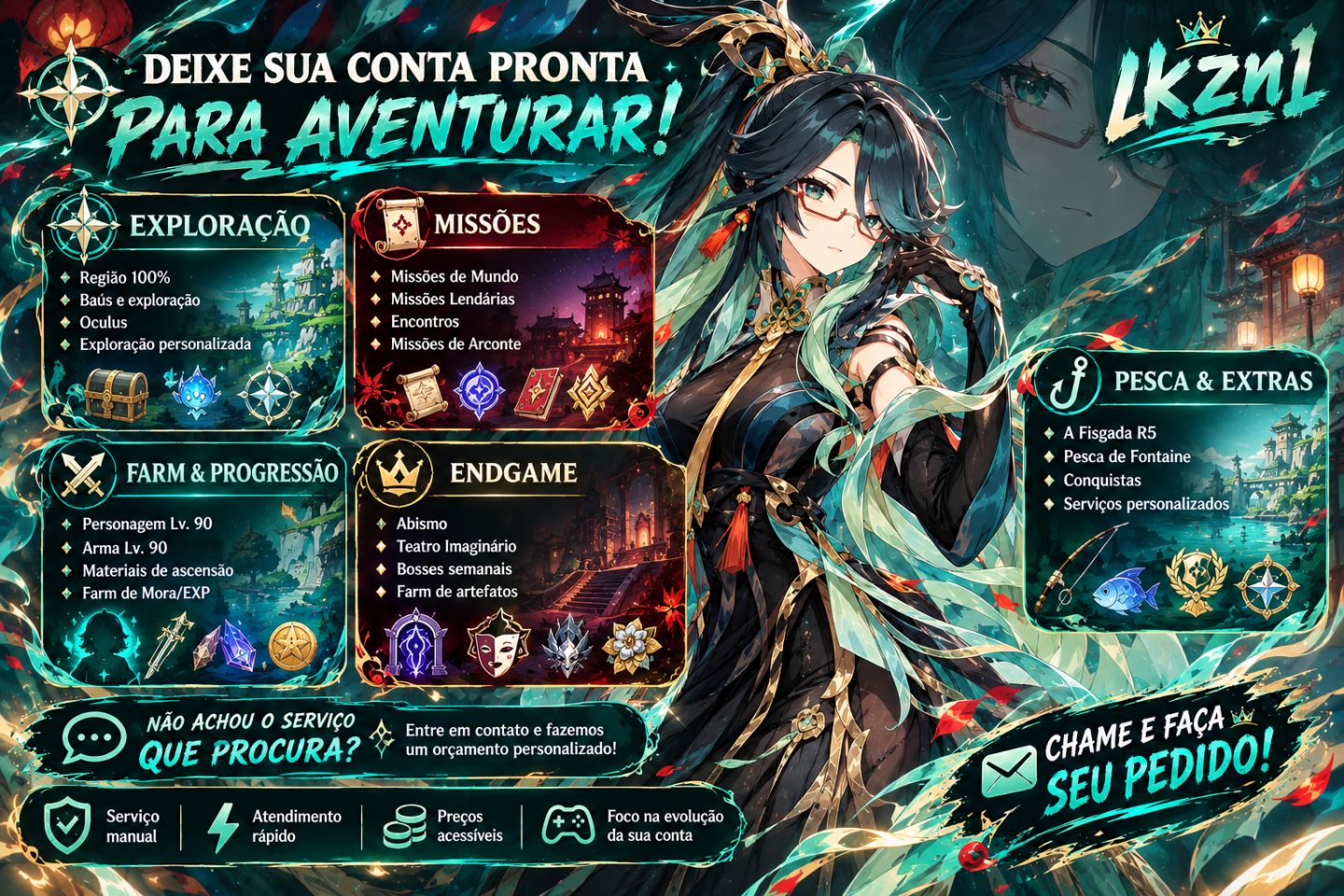 EVOLUA SUA CONTA. DEIXE O FARM COM A GENTE! Exploração Missões e Muito mais!
