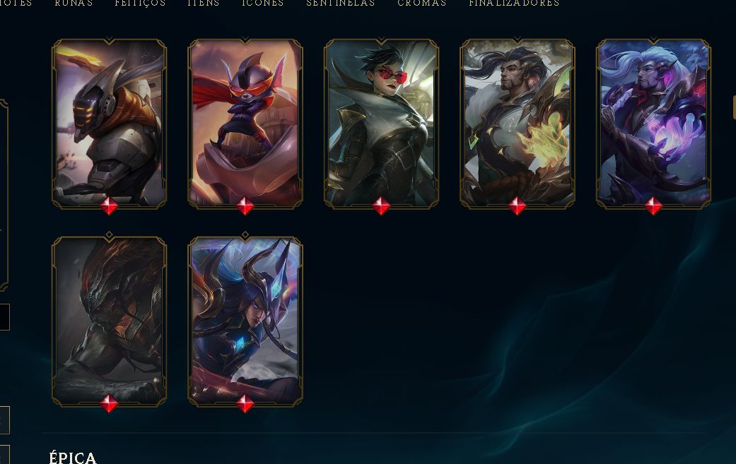 CONTA DE LOL COM SKINS FULL ACESSO, 234 SKINS E TODOS OS CAMPEOES.