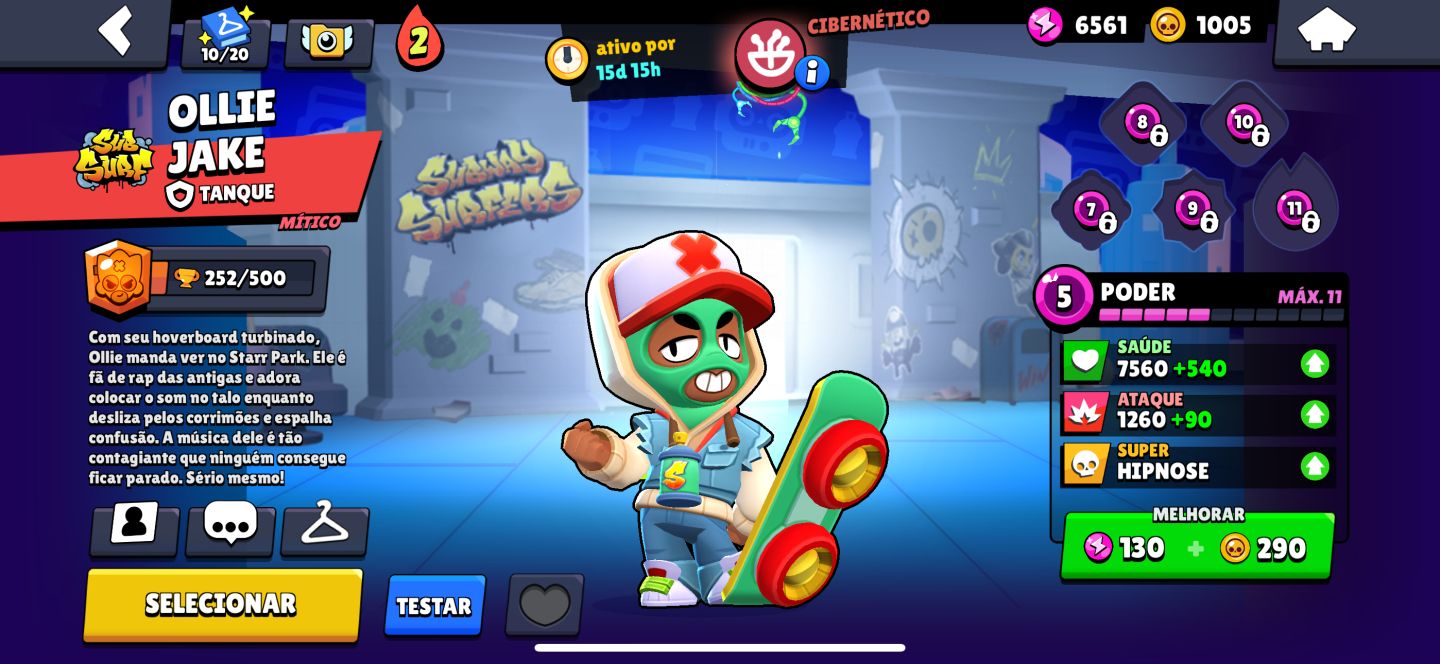 Conta de Braw stars com quase 39k troféus e várias skin raras e 22 prestígios