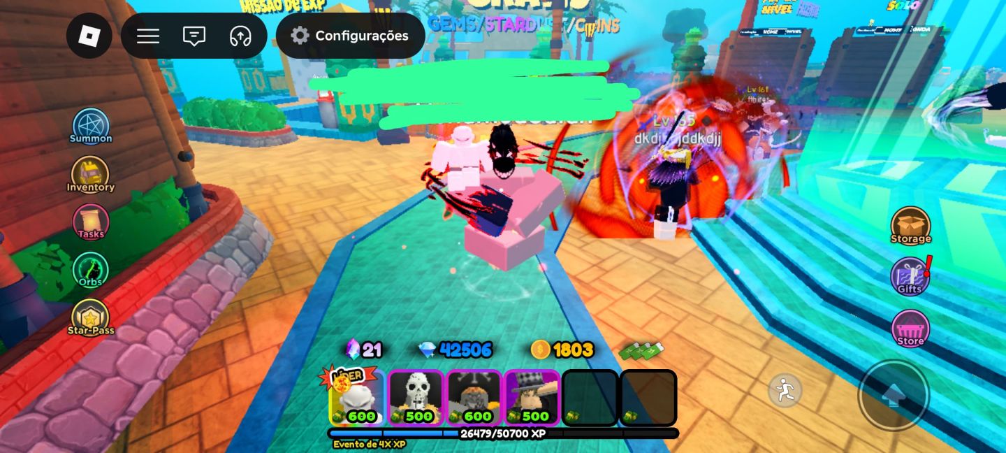 Conta de Roblox de 2021 upada em alguns jogos.
