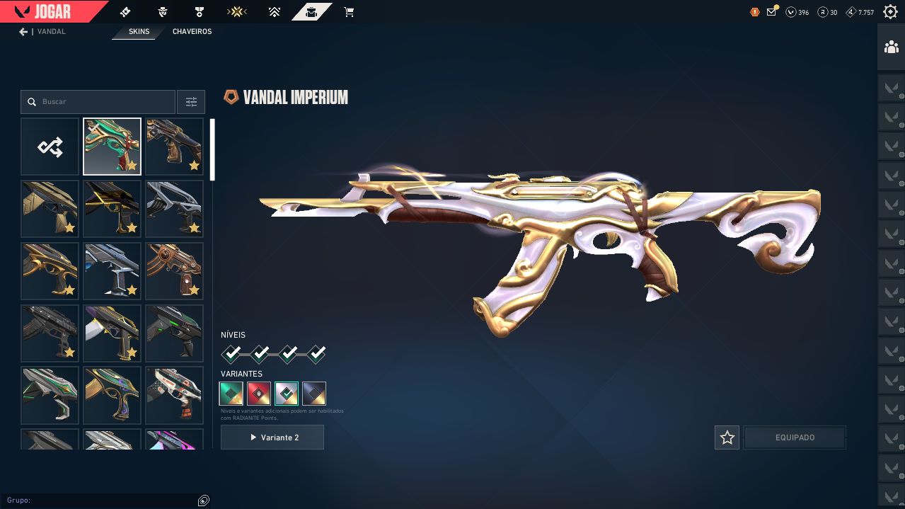 CONTA VALORANT NIVEL 240 COM 40 SKINS COMPRADAS.