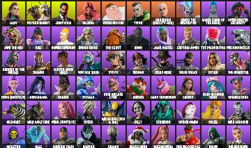 CONTA FORTNITE MUITO RARA COM ALOY E BANDIDO PSICOPATA + VÁRIAS SKINS 135 SKIN