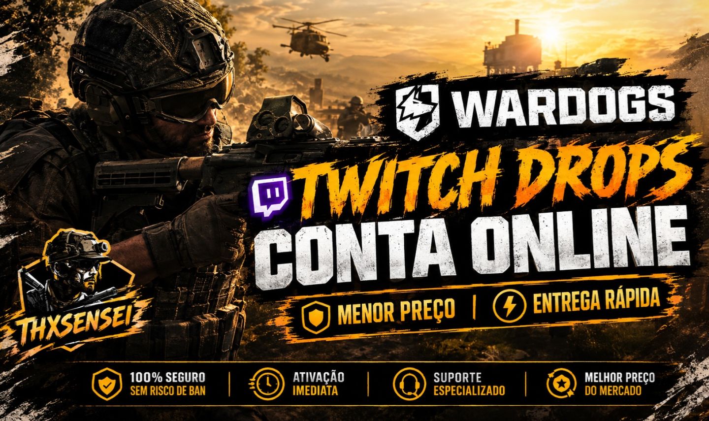 [MENOR PREÇO] WAR DOGS - TWITCH DROPS - 9+ SKINS