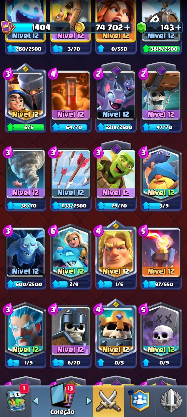 Conta de Clash Royale no preço bem boa