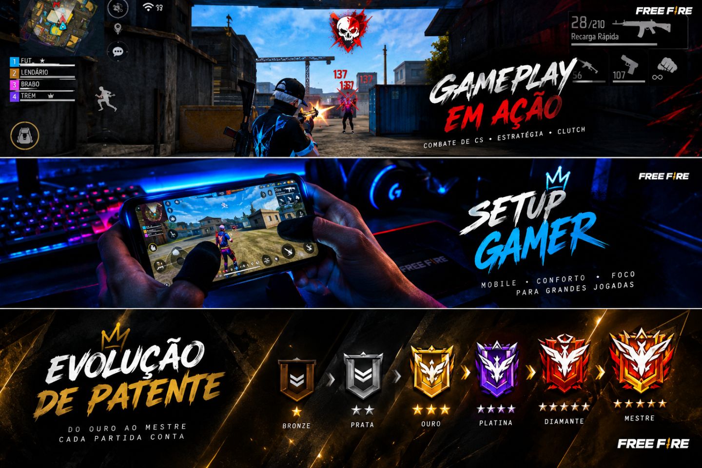 UP de Estrelas CS Free Fire | Boost de Rank