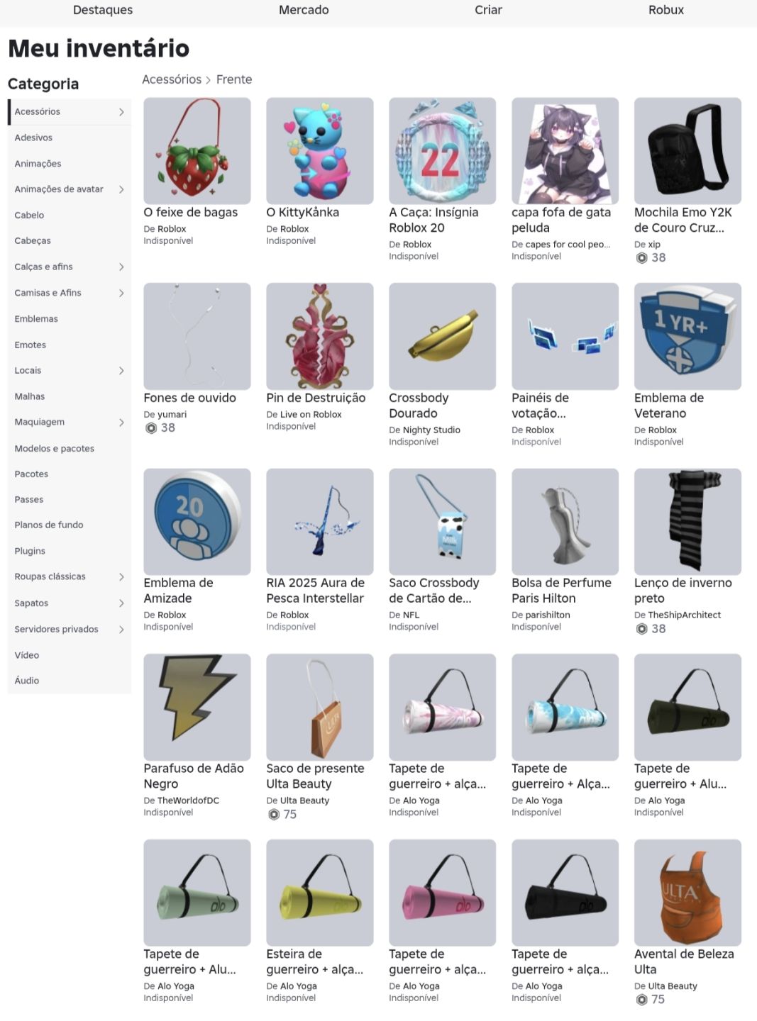 CONTA DE ROBLOX INSANA A VENDA! (LEIA A DESC.)