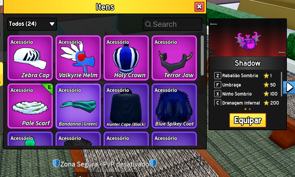 Conta bloxs fruits passes espadas e frutas