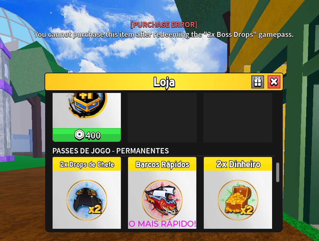 CONTA DE BLOX FRUITS COM TODAS AS GAMEPASS E FRUTAS PERMS E PET SIMULATOR 99