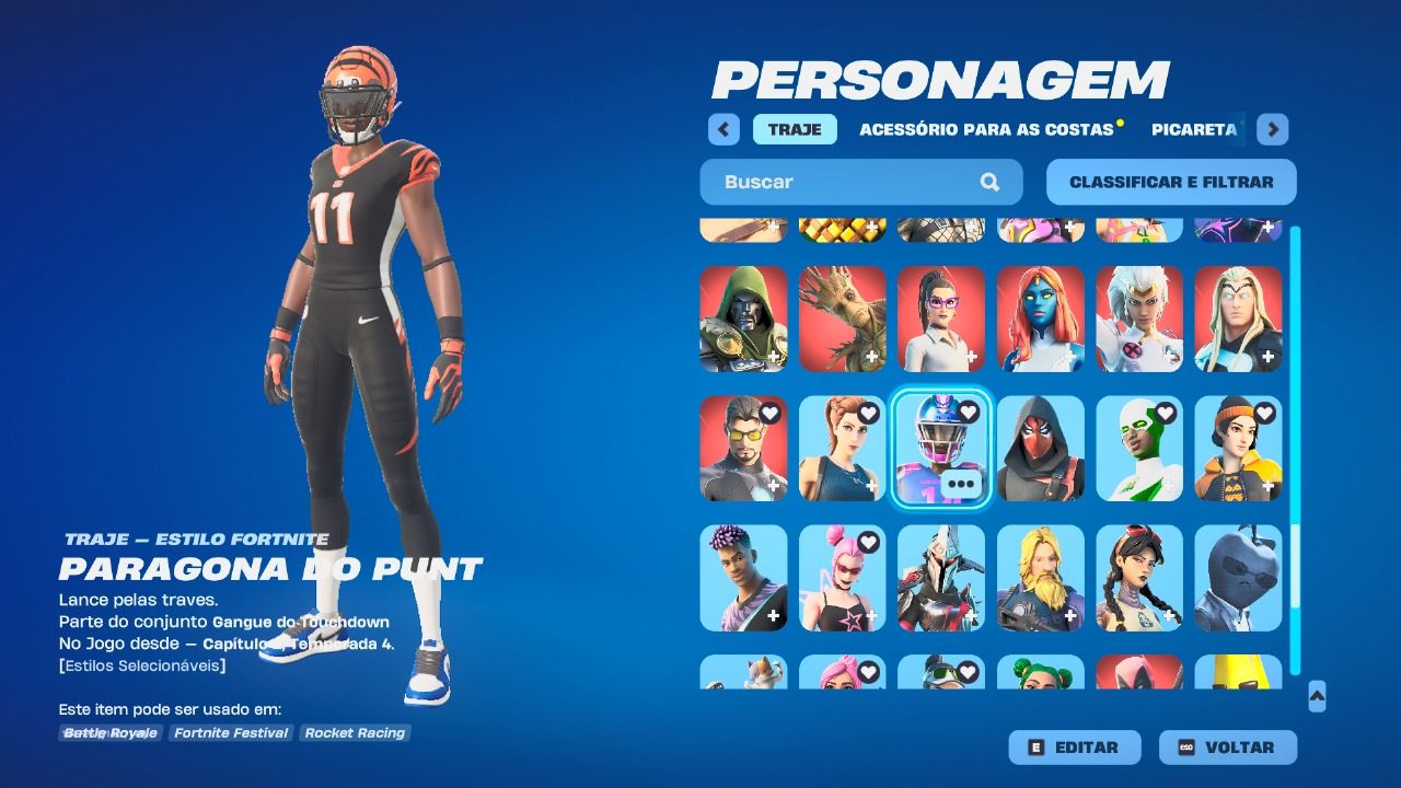 Conta Fortnite, com skins tryhards e itens evento travis + itens rocket league