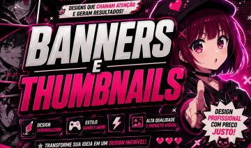 Thumbnails e Banners livres de IA que Chamam Atenção!