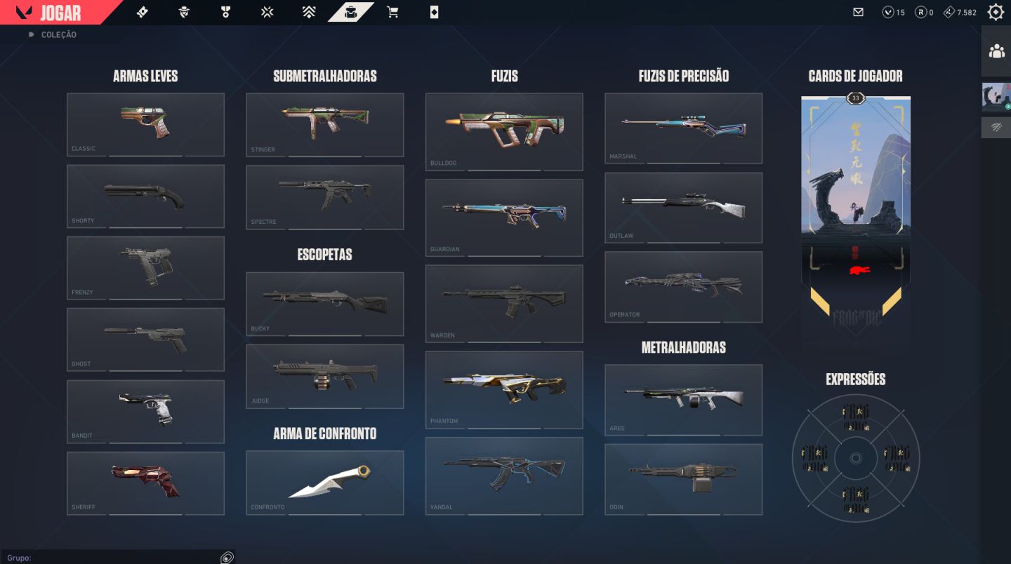 CONTA VALORANT ASCENDENTE 3 NOVO PACOTE CHAMPIONS, VANDAL, SHERIFF E OPERATOR