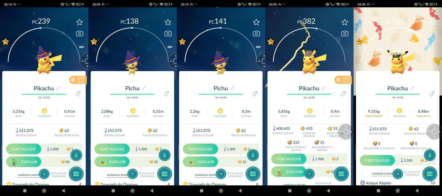 Pokémon GO Raros e de Eventos | Pikachu, Shiny e Fundos Especiais