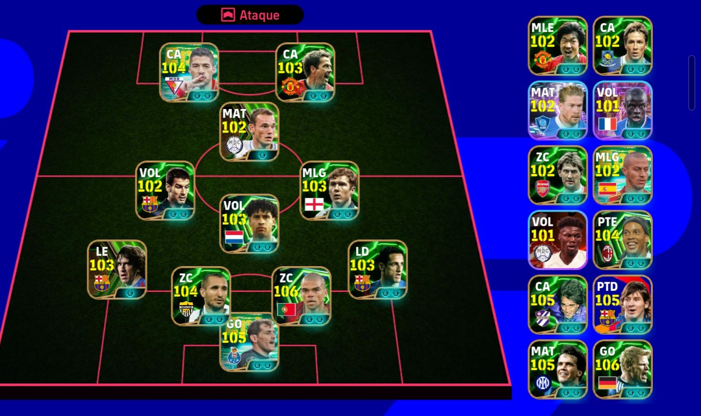 EFOOTBALL 3203 + CASSILAS+SUARES+ALCÂNTARA+MESSI+SNEIDJER+KANH+PEPE+MATTHAUS