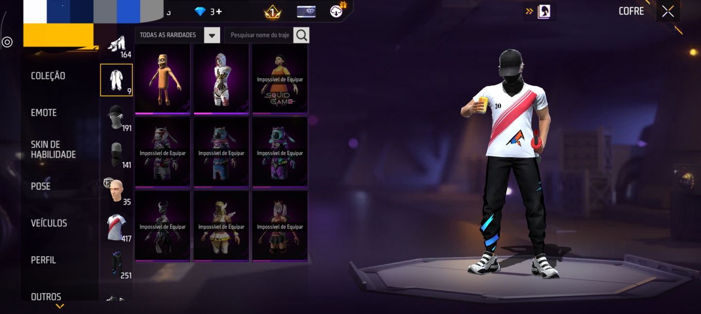 CONTA FF PARA SAIR RAPIDO | NARUTO | VIGILANTE E OUTRAS SKINS RARAS
