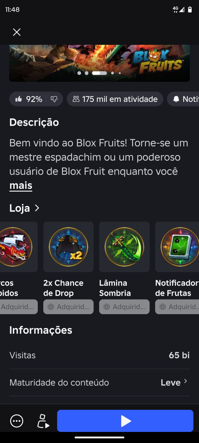 CONTA DE BLOX FRUITS COM 17 FRUTAS PERMS!! (ultima conta disponivel)